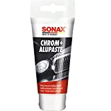 SONAX Chrom+AluPaste (75 ml) poliermittelhaltige Pflegepaste zur Beseitigung von Korrosion, angelaufenen und blinden Stellen | Art-Nr. 03080000